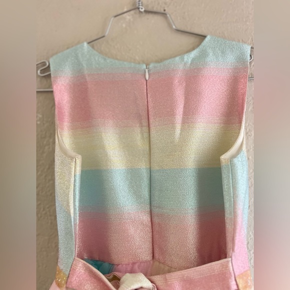Bonnie Jean Girls Sz 16 pink Ombré Bodice Flowing Multi Colored Tulle Dress Long - Picture 4 of 9